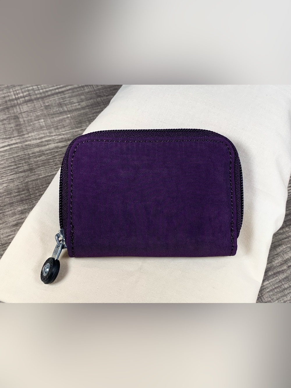 Kipling Tops Zip Around Mini Bifold Wallet Snap Card Case Purple - Picture 5 of 6